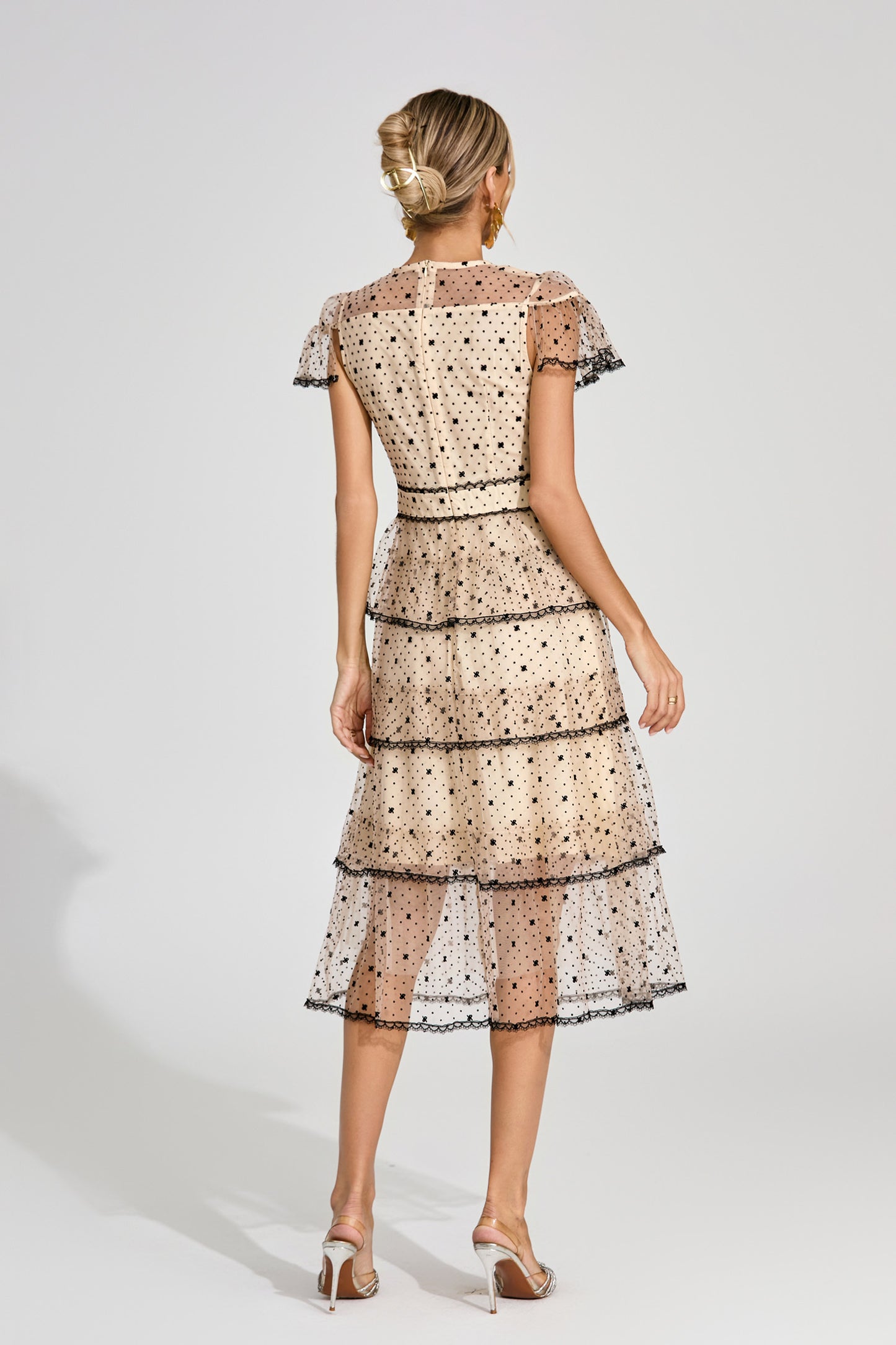 Hood Apricot Polka Dot Tulle Dress
