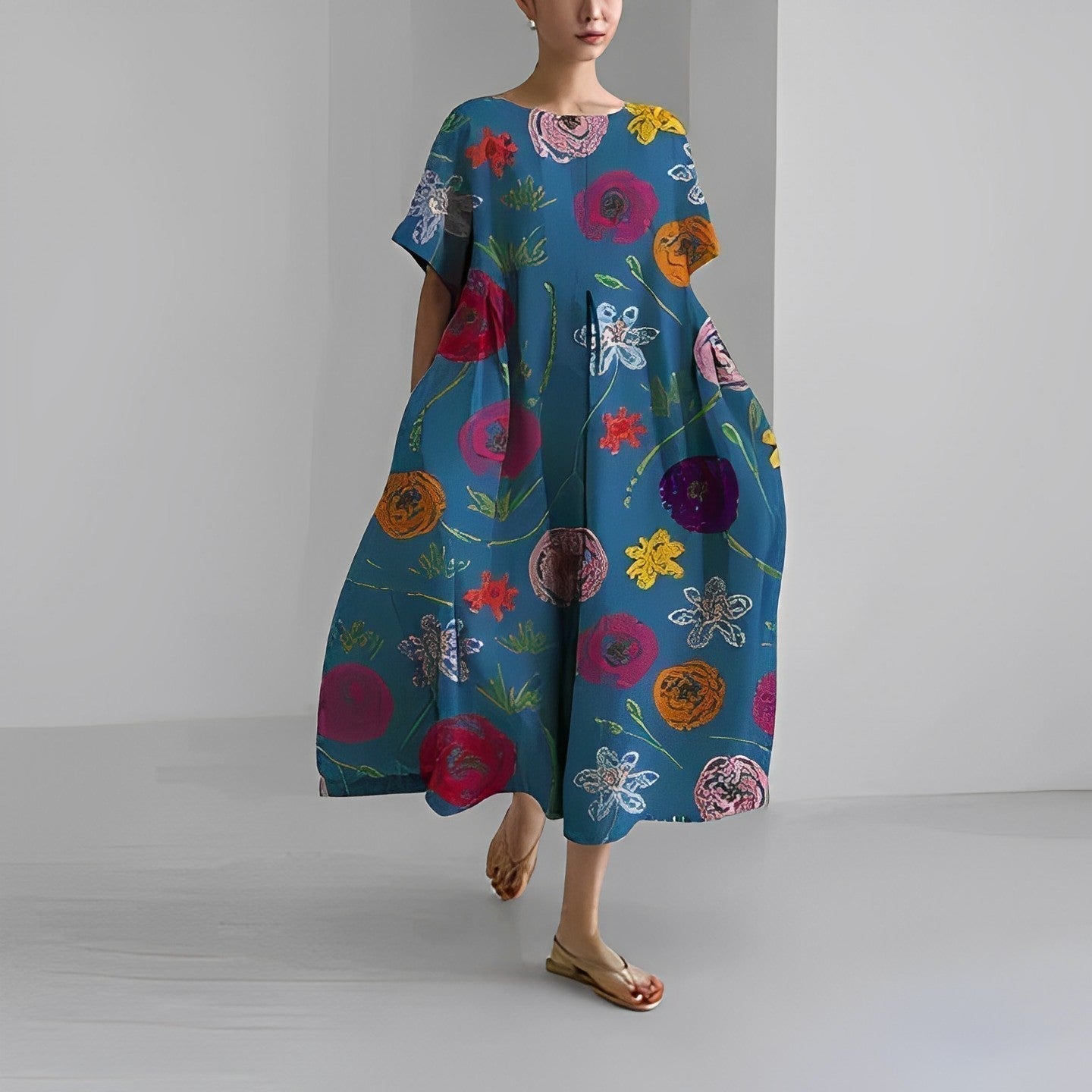 Lilou – Romantic Viscose Long Dress