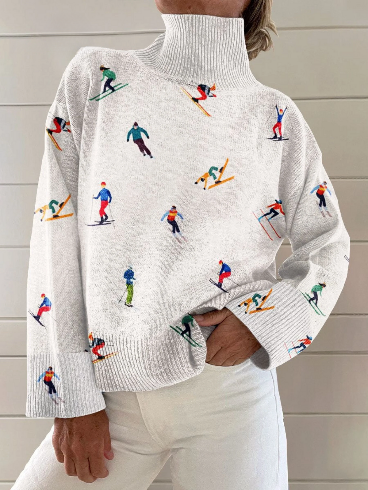 Maria™ - Stylish Vintage Winter Sweater with Trendy Ski Pattern
