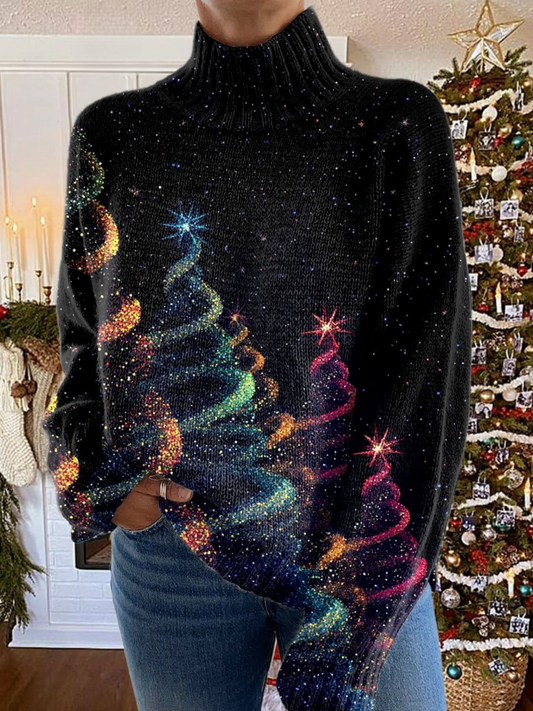 Karolina™ – Stylish Sweater with Luxurious Christmas Tree Print