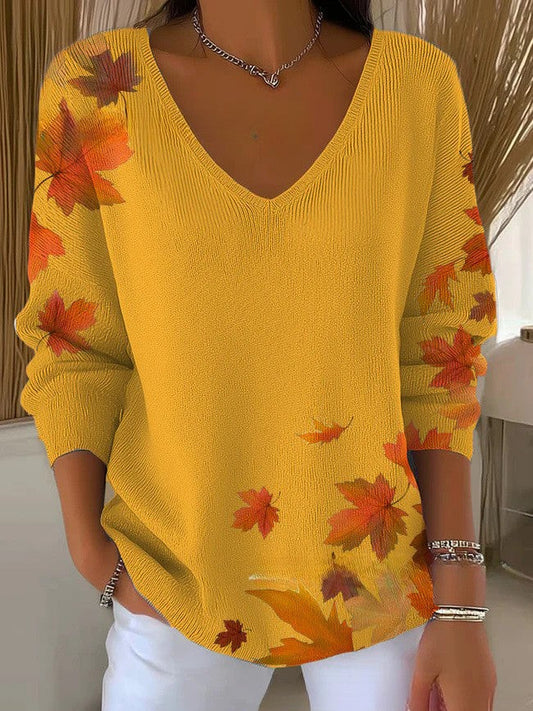 Béatrice – Colorful Sweater with V-Neck