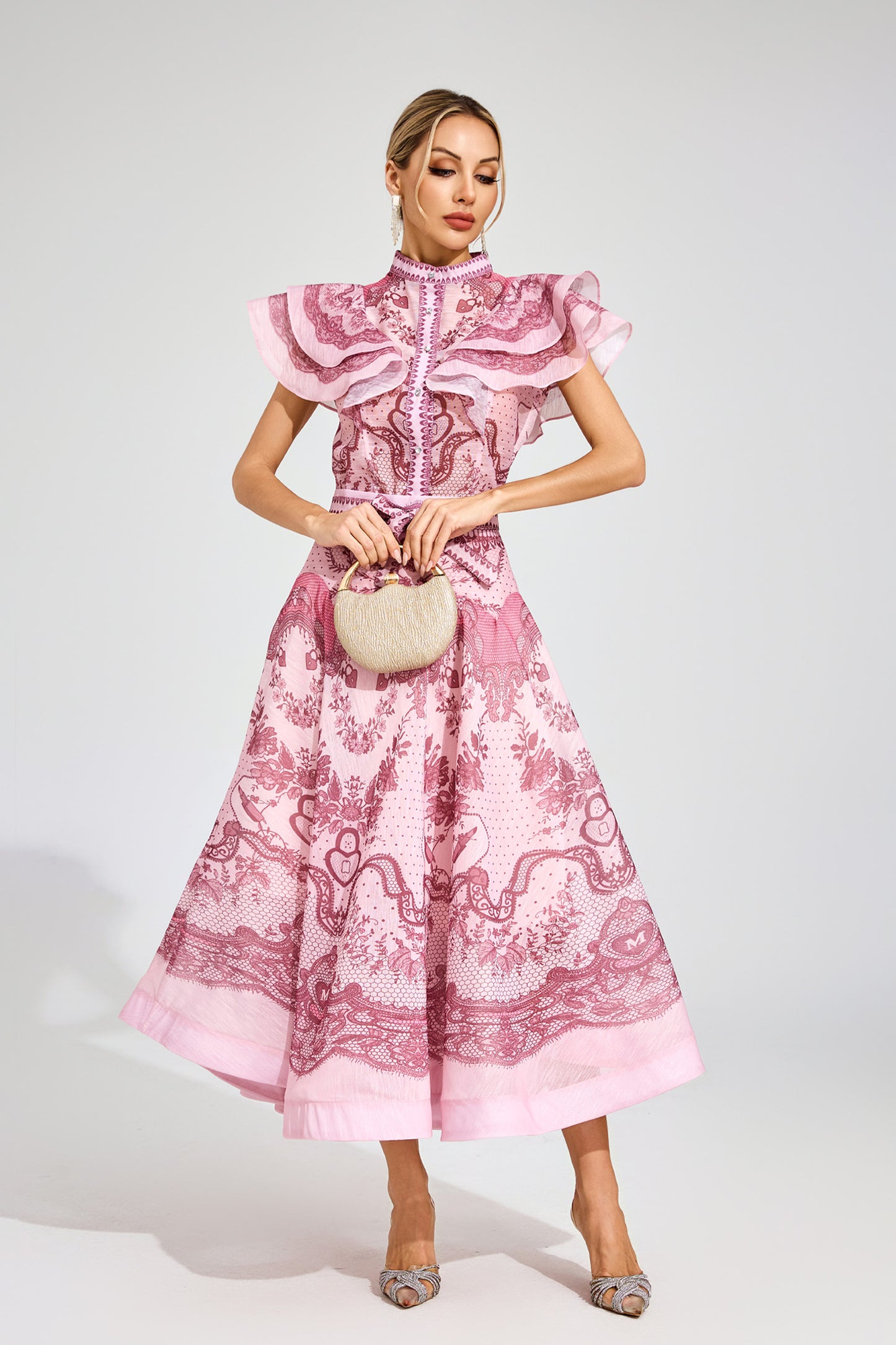 Jimmy Pink Flower Printed Set