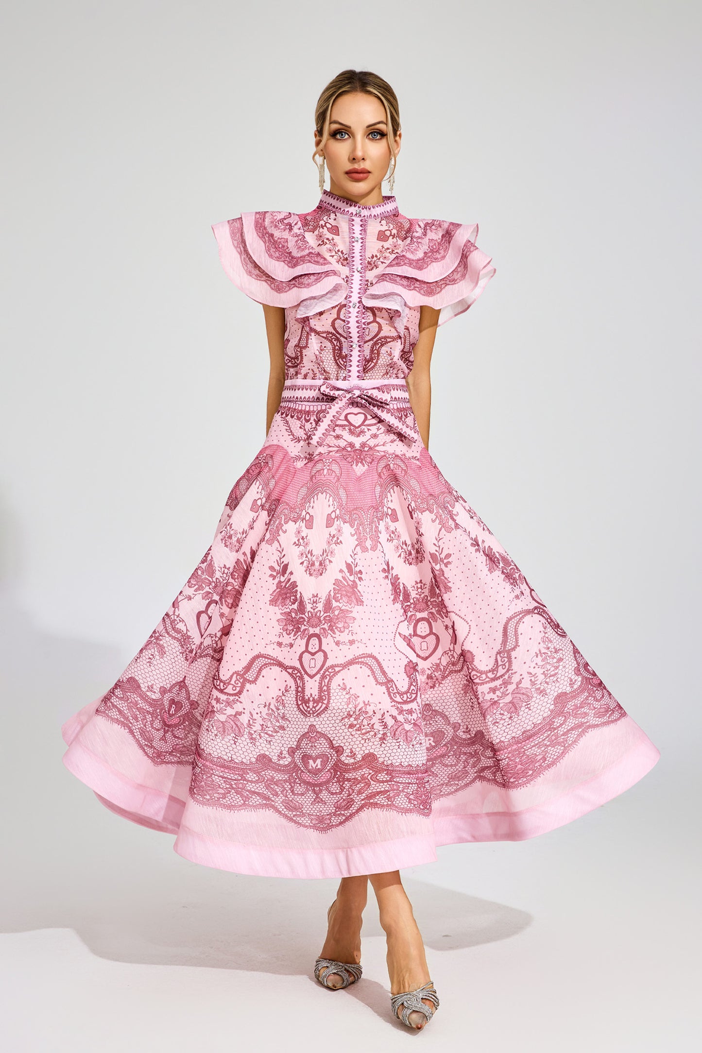 Jimmy Pink Flower Printed Set