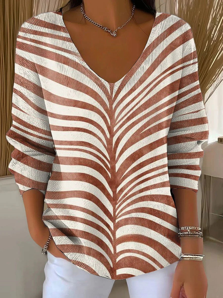 Béatrice – Colorful Sweater with V-Neck