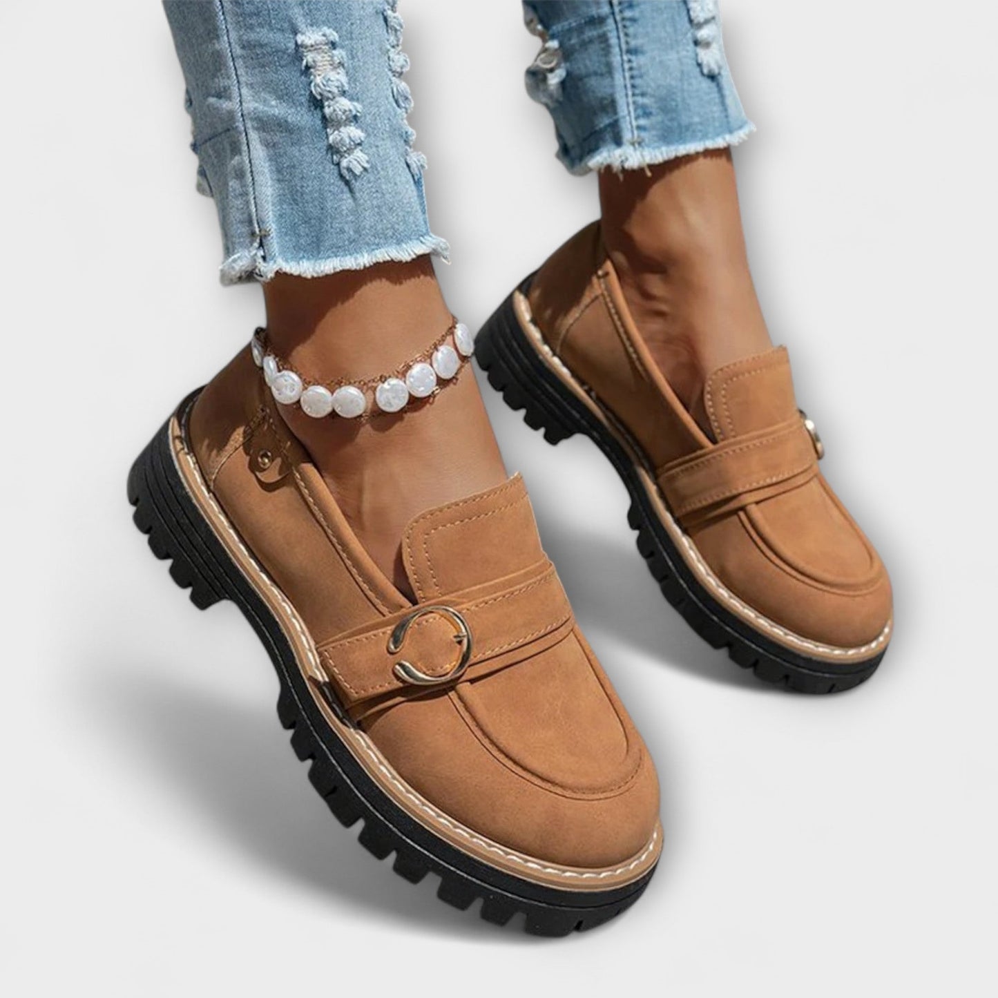 Lora | Casual Moccasins with Round Toe